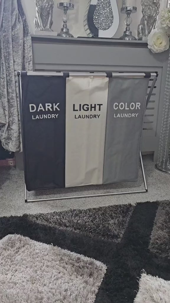 Large Waterproof Foldable Laundry Basket - 1-3 Grids Dirty Clothes Organizer, Two Sizes Available